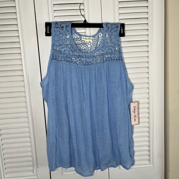 Pretty Blue sleeveless top size 2x - Picture 4 of 10